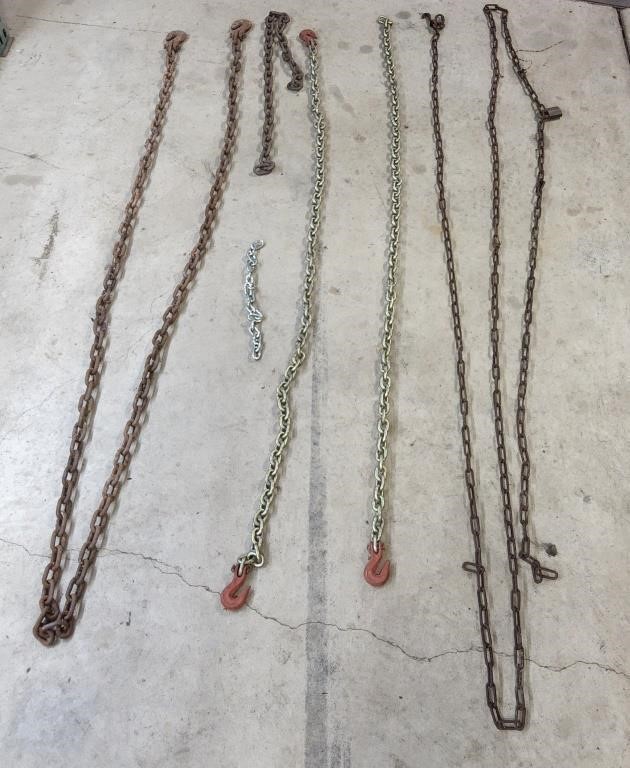 R3 6pc Chain: 2 hook 12' 3/8" Link, 2 hook 6' 3/8"