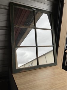 Distressed window mirror 30”x 24”