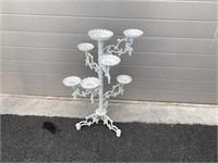 Vtg. Multi-tier Metal Painted Plant Stand