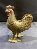 Cast Iron Rooster Bank, 6”