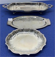 Silverplate Trays 3 Pcs , International
silver