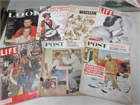 8 OLD McCLEANS-POST-LIFE ETC. MAGAZINES 1950'S-70S