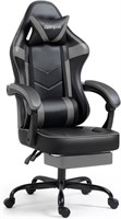 Darkecho Massage Gaming Chair with footrest (Grey)
