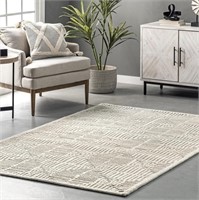 nuLOOM Joanna Wool Rug  5' x 8'  Ivory