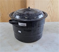 Speckled Canning/cooking pot, enameled