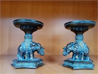 Lot of Collectible elephant fCandel Holder