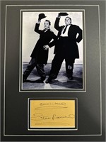 Laurel And Hardy Custom Matted Autograph Display