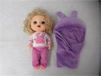 "As Is" Baby Alive Bunny Sleepover Baby Doll,
