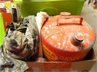 METAL EAGLE 5 GAL GAS CAN, CAMO OVERALLS