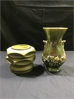 McCoy vases green