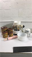 Vintage Kitchen Lot Mixer Canisters K13A