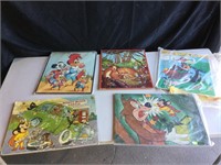 Vintage Puzzles, Mickey Mouse, Disney, Yogi Bear