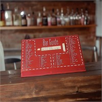 Mid Century Red and White Bar Guide Rolodex