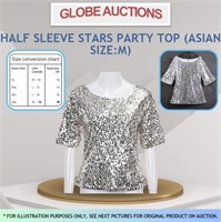 NEW HALF SLEEVE STARS PARTY TOP (ASIAN SIZE:M)