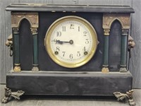 Beautiful Vintage Mantle Lion Clock