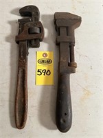 Antique Monkey & Pipe Wrench