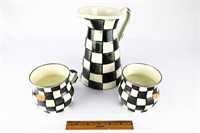 Mackenzie Child's Enamel Medium Pitcher & (2)