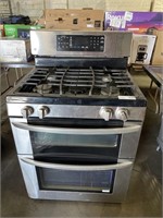 GE 4-Burner Gas Range Double Oven