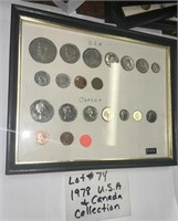 LOT#74) 1978 USA & CANADA COIN COLLECTION