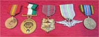 USA 5 War Medals All Conflicts Militrary Insignias
