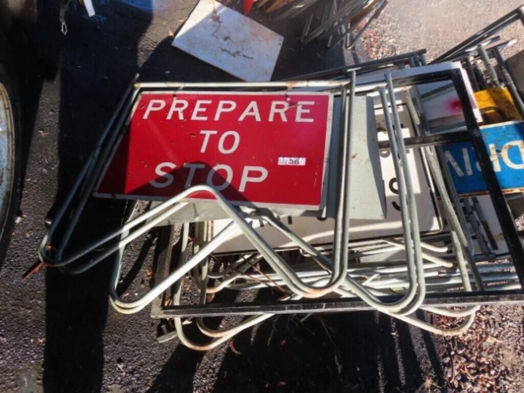 Large Qty of Road Works Signage