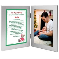 P3260  Poetry Gifts New Daddy Christmas Frame 4x6