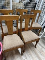 5 Oak dining chairs