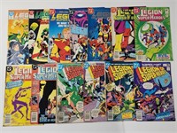 13) DC LEGION OF SUPER HEROES COMIC BOOKS