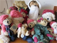 Lot of Stuffed Boyd's Christmas Bears