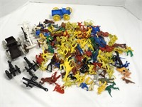 LARGE COWBOY & INDIAN PLAYSET & MORE