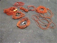 (8) Misc Orange Extension Cords