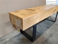 Wood Beam Bench