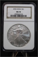 2006 MS70 1oz .999 Pure Silver Eagle