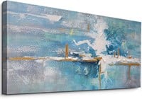 Turquoise Abstract Canvas Wall Art