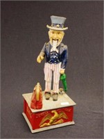 Early cast iron 'Uncle Sam' money box