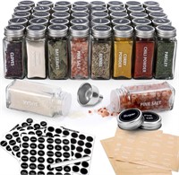 40-Pack 3.5 OZ Spice Jars with Caps & Labels