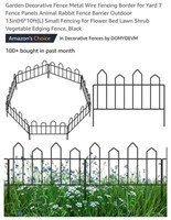 MSRP $30 Decorative Metal Garden Fence