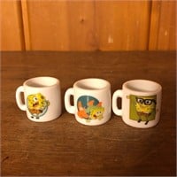 (3) Mini Spongebob Squarepants Mugs