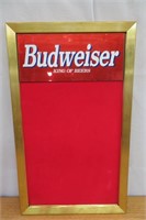 Vntg Budweiser Bulletin Board 17" x 29"