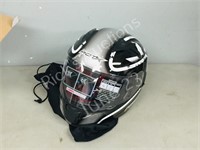 Riot-X helmet  black/ white  L-XL