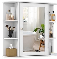 Retail$180 Wall Mirror Storage Cabinet