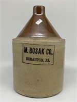 Scranton PA Bosak Stoneware Jug.