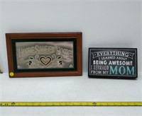 2 home decor signs