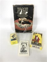 2 vintage decks of Rider-Waite tarot cards & book