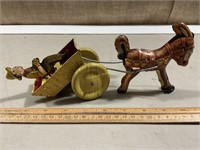 MARX Toy Donkey & Cart
