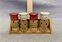 Vintage Japan Wooden Salt & Pepper Shakers