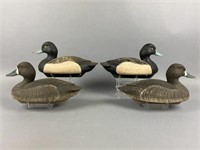 2 Pairs of Bluebill Duck Decoys by Marv Meyer,