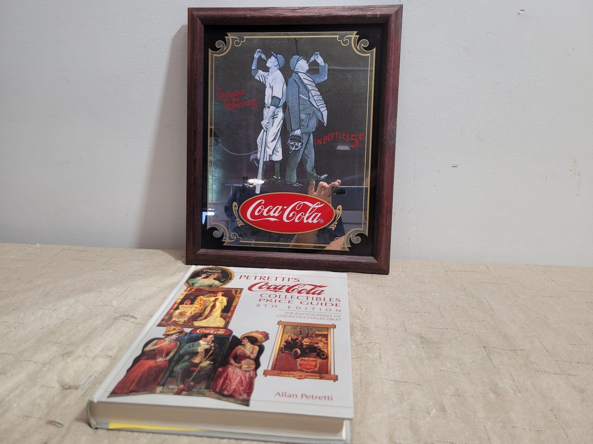Coca-Cola Mirror and 1997 Book of Collectibles