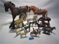 Toy Horses Assorted Sizes (mostly plastic)
