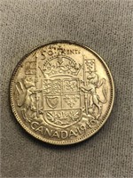 1946 CANADA SILVER ¢50 COIN
